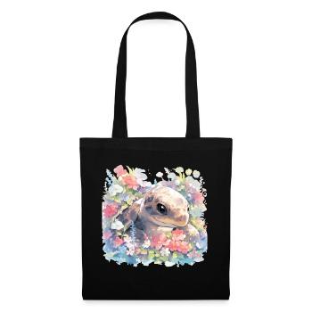 Turtle Lizard Turtle Baby Turtles - Tote Bag - black - Front