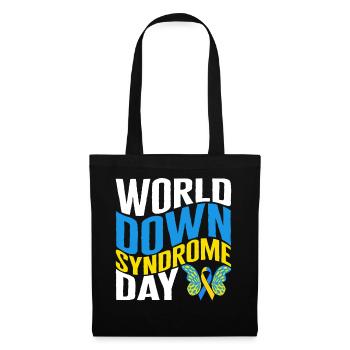 Chemise de la Journée mondiale du syndrome de Down, Butterfly Down - Sac en tissu - noir - Devant