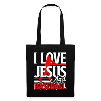Baseball I Love Jesus And Baseball - Tote Bag - black - Front
