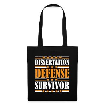 Dissertation Defense Survivor 9 - Tote Bag - black - Front