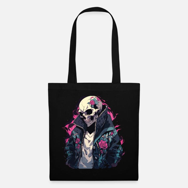 Skull Skull Skulls Skull Skeleton - Tote Bag - black