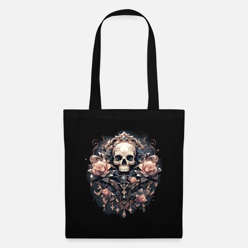 Skull Skull Skulls Skull Skeleton - Tote Bag - black