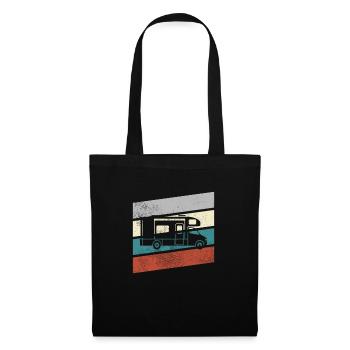 Camping Rétro - Sac en tissu - noir - Devant