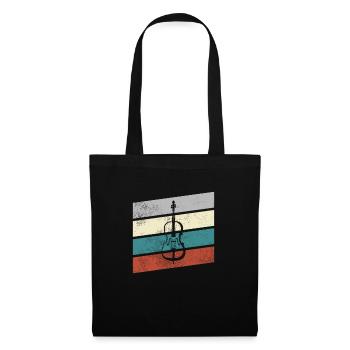 Violon Rétro - Sac en tissu - noir - Devant