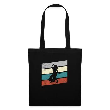Chanter rétro - Sac en tissu - noir - Devant