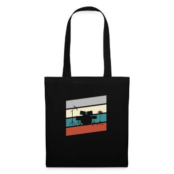 Batterie Rétro - Sac en tissu - noir - Devant