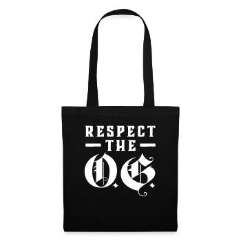 Respect The OG Original Gangsta Calligraphy - Stoffbeutel - Schwarz - Vorne