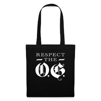 Respect The OG Original Gangsta Calligraphy - Stoffbeutel - Schwarz - Vorne
