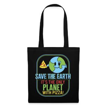 Earth Shirt, Rette die Erde, es ist der einzige Planet - Stoffbeutel - Schwarz - Vorne