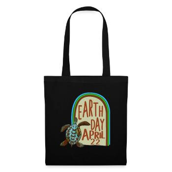 Chemise de la Terre, Jour de la Terre 22 avril Tee de tortue, cadeau - Sac en tissu - noir - Devant