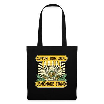 Soutenez votre stand de limonade local Limonade - Sac en tissu - noir - Devant