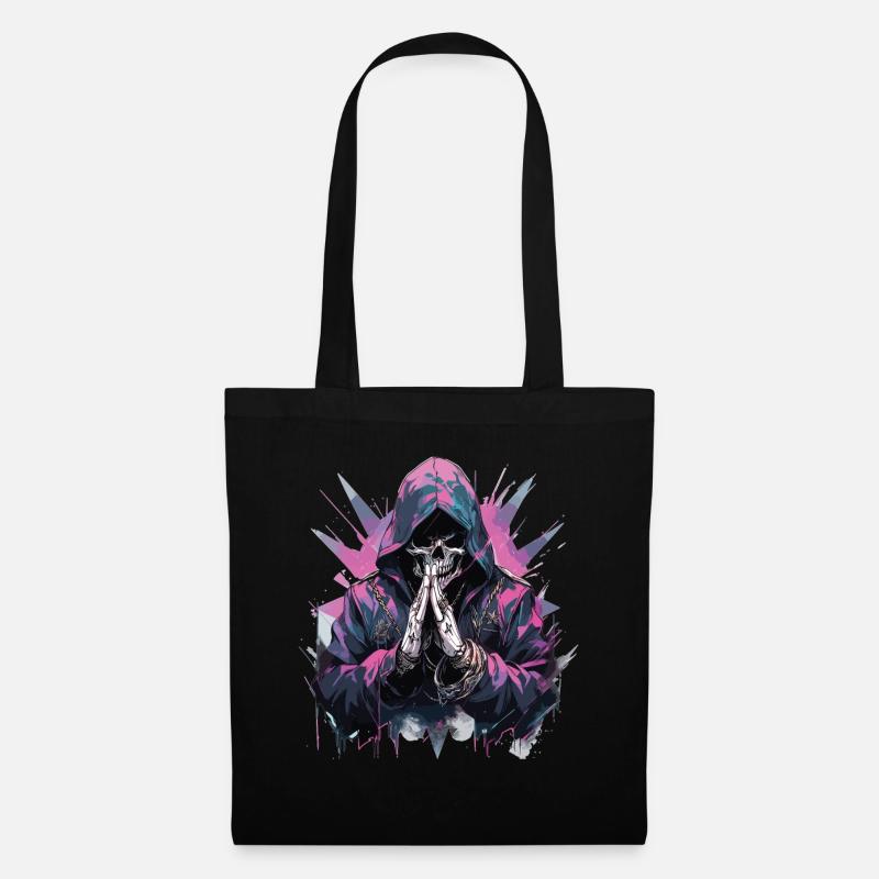 Skull Skull Skulls Skull Skeleton - Tote Bag - black