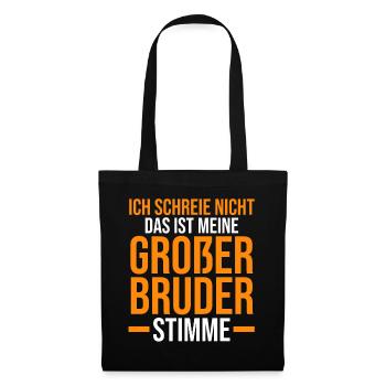Familienmotiv Bruder - Stoffbeutel - Schwarz - Vorne