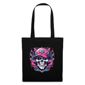 Crâne Crâne Crânes Crâne Squelette - Sac en tissu - noir - Devant