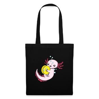 Axolotl Becken Musikinstrument Orchester Becken - Stoffbeutel - Schwarz - Vorne