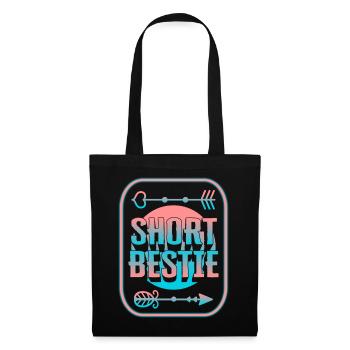 Chemise de l’amitié, Short Bestie Cute Tee, Sœurs - Sac en tissu - noir - Devant