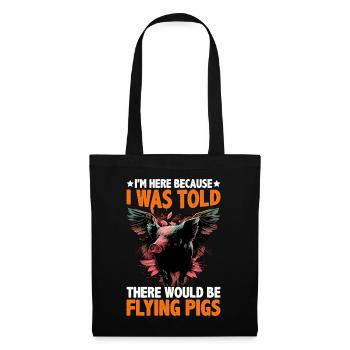 On m’a dit qu’il y aurait des cochons volants 2057 - Sac en tissu - noir - Devant