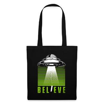 Croire conspiration Außerirdischer extraterrestre OVNI - Sac en tissu - noir - Devant