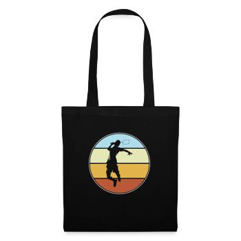 Tennis Rétro - Sac en tissu - noir - Devant