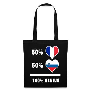 Slovenia and France 100% awesome flags - Tote Bag - black - Front