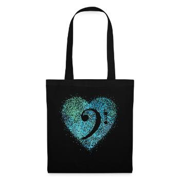Bass clef bass singer cello music teacher - Tote Bag - black - Front
