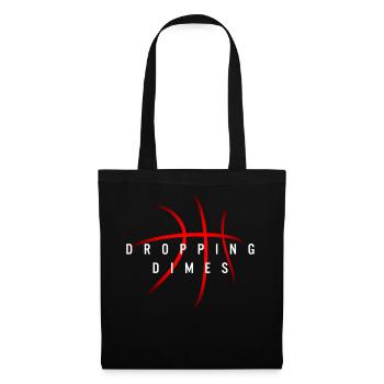 Valentinstags-Shirt, Dropping Dimes Herz Basketball - Stoffbeutel - Schwarz - Vorne