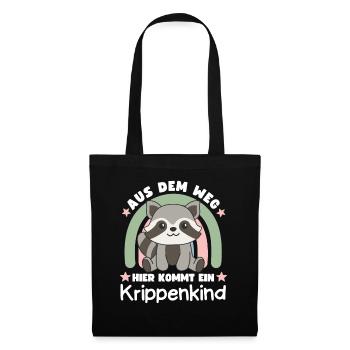 Aus Dem Weg Hier Kommt Ein Krippenkind - Stoffbeutel - Schwarz - Vorne