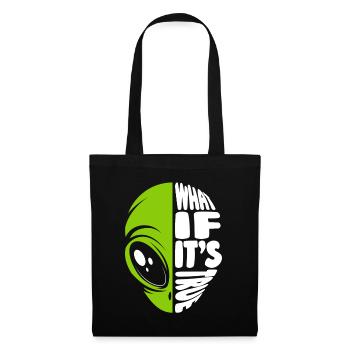 What If It's True Conspiracy Alien UFO - Tote Bag - black - Front