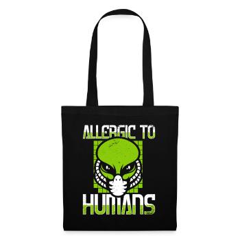 Allergic To Humans Ufo Conspiracy Extraterrestrial - Tote Bag - black - Front