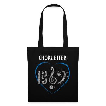 Chorleiter Chor Notenschlüssel Musiker Dirigent - Stoffbeutel - Schwarz - Vorne