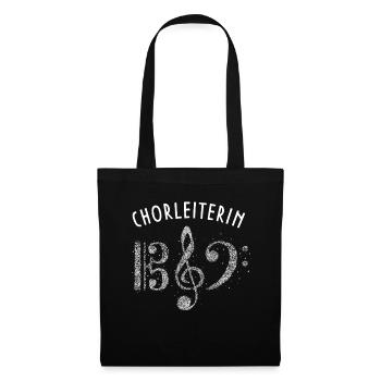 Chorleiterin Chor Musikverein Singen Gesang - Stoffbeutel - Schwarz - Vorne
