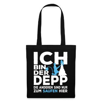 Lustiger JGA Junggesellenabschied Ich Bin Der Depp - Stoffbeutel - Schwarz - Vorne