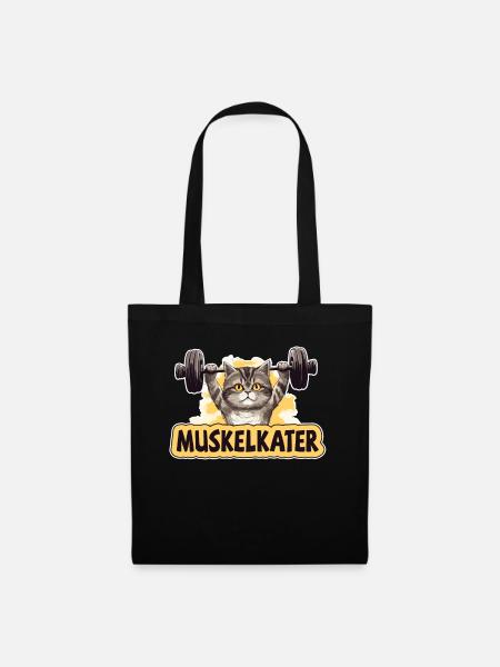 Fitness Fitnesstrainer Bodybuilder Muskelkater Gym - Stoffbeutel - Schwarz