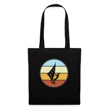 kite surfing retro - Stoffbeutel - Schwarz - Vorne