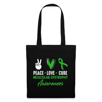 Peace, Love, Healing, Muscular Dystrophy, Consciousness - Tote Bag - black - Front
