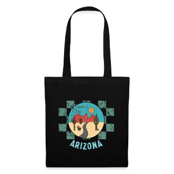 Chemise de camping, Desert Vibes Arizona Cactus Tee, - Sac en tissu - noir - Devant