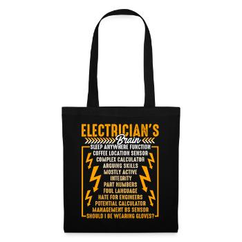Electrician Electrician's Brain Complex Abilities - Tote Bag - black - Front
