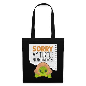 Sea Turtle Tortoise Sorry My - Tote Bag - black - Front