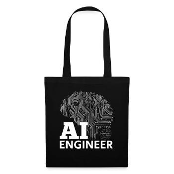 Ingénieur en intelligence artificielle - Ingénieur IA - Sac en tissu - noir - Devant