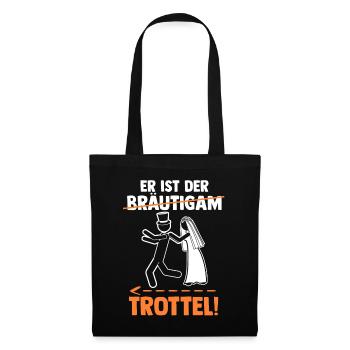 Bräutigam Hochzeit Heiraten Junggesellenabschied - Stoffbeutel - Schwarz - Vorne