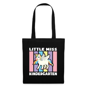 Little Miss Kindergarten Gruppe Einhorn Kita Fun - Stoffbeutel - Schwarz - Vorne
