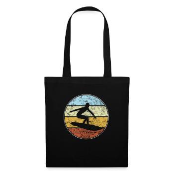 Surfing retro - Tote Bag - black - Front