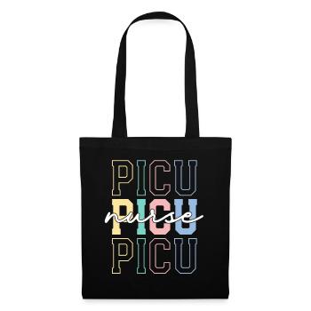 Infirmière de l’USIP Rainbow Retro Soins intensifs pédiatriques - Sac en tissu - noir - Devant