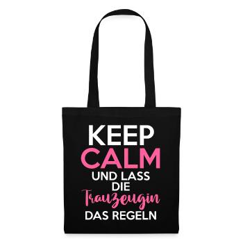 Hochzeit Junggesellenabschied Trauzeugin - Stoffbeutel - Schwarz - Vorne