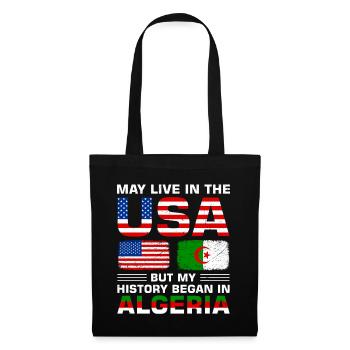 Usa flag America Algeria flag Algerian - Tote Bag - black - Front