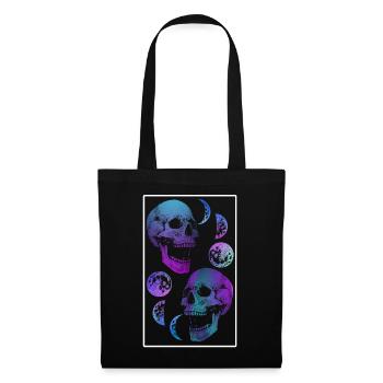 Chemise squelette, Neon Skull Moon Gothic Skeleton - Sac en tissu - noir - Devant