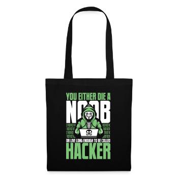 Vivre assez longtemps pour être appelé renifleur de hacker - Sac en tissu - noir - Devant