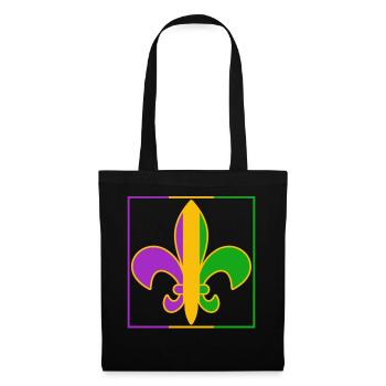 Mardi Gras Fleur De Lis Shirt, Funny Mardi Gras - Tote Bag - black - Front