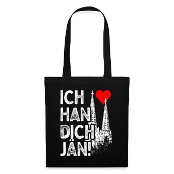 Ich Han Dich Jän Kölsch Kölle Kölner Karneval Köln - Stoffbeutel - Schwarz - Vorne