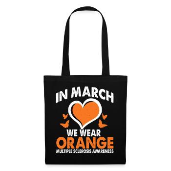 In March we wear the orange month of the - Tote Bag - black - Front